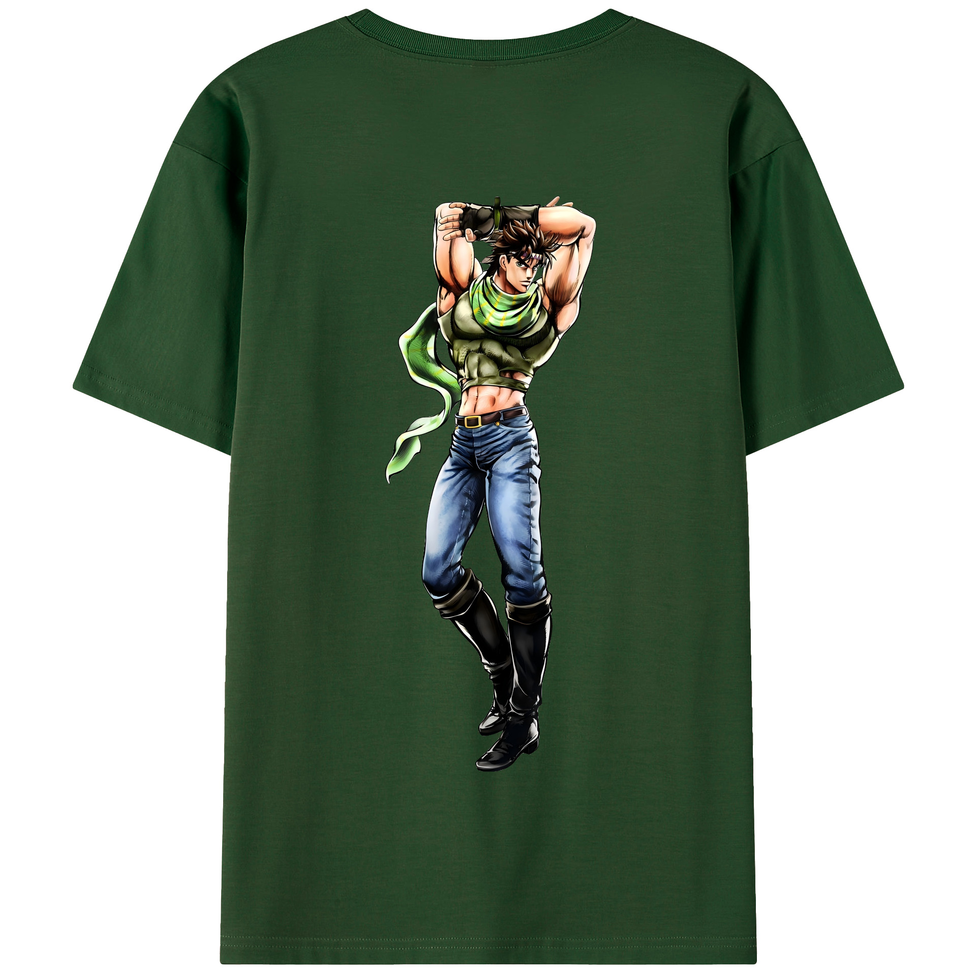（画像用） ジョジョの奇妙な冒険 ジョセフ?ジョースター JoJo's Bizarre Adventure Joseph Joestar 綿100％半袖Tシャツ（背面プリント）